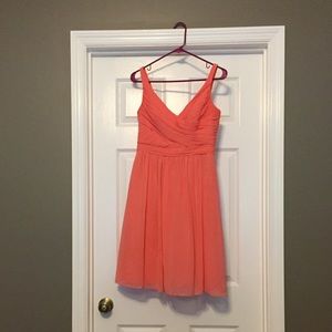 David’s Bridal Bridesmaid Dress - Coral